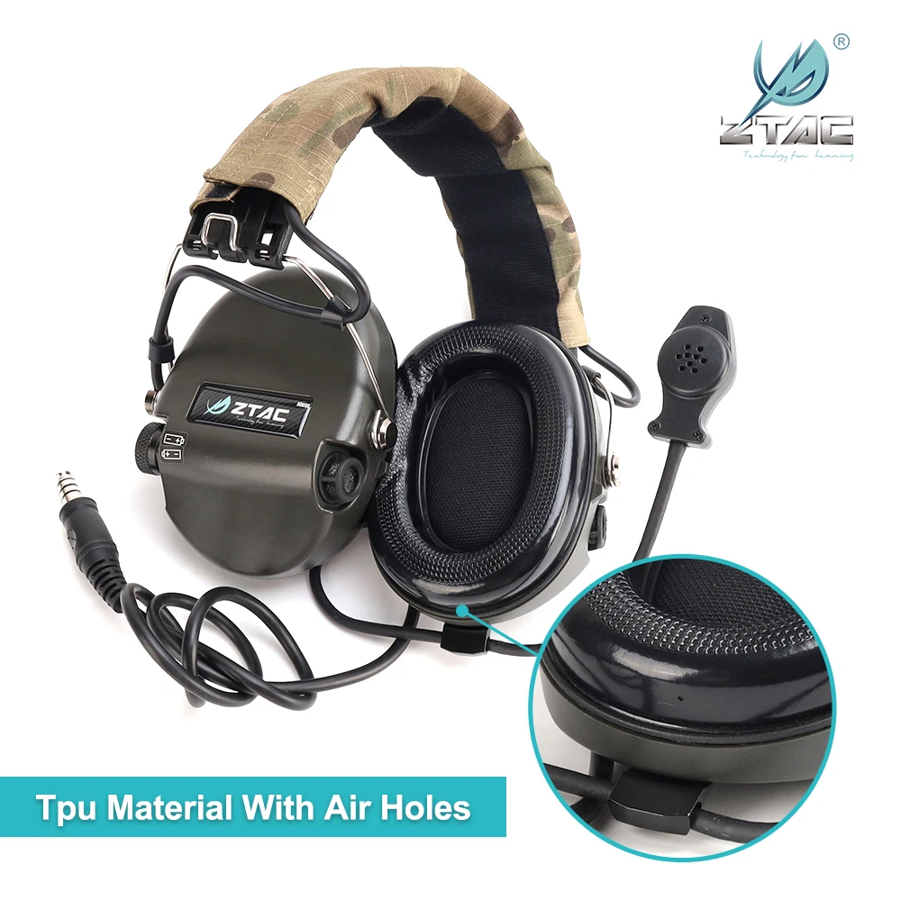 Z-TAC Tactical Sordin Headphones Pickup Noise Reduction Tactical Headset Active Shooting Airsoft Equipments Hunting Accessory