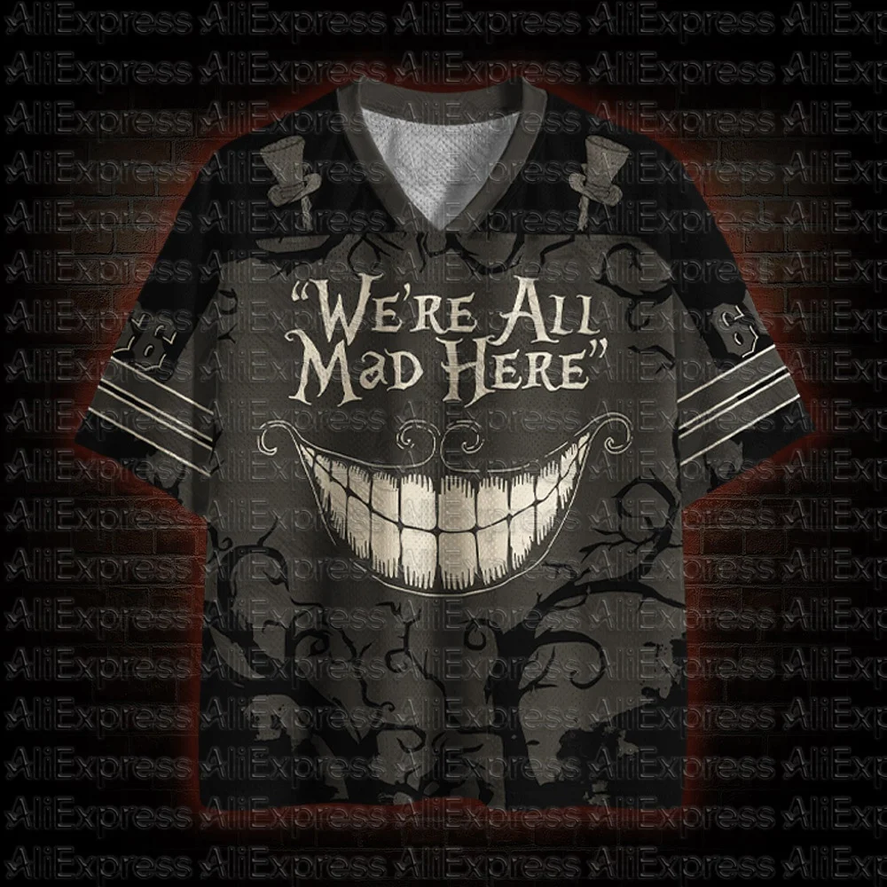 2026 Neue Film-Sportmode Kurzarm-V-Ausschnitt Streetwear für Erwachsene und Kinder Gothic-Stil Horror-Fans Geschenk