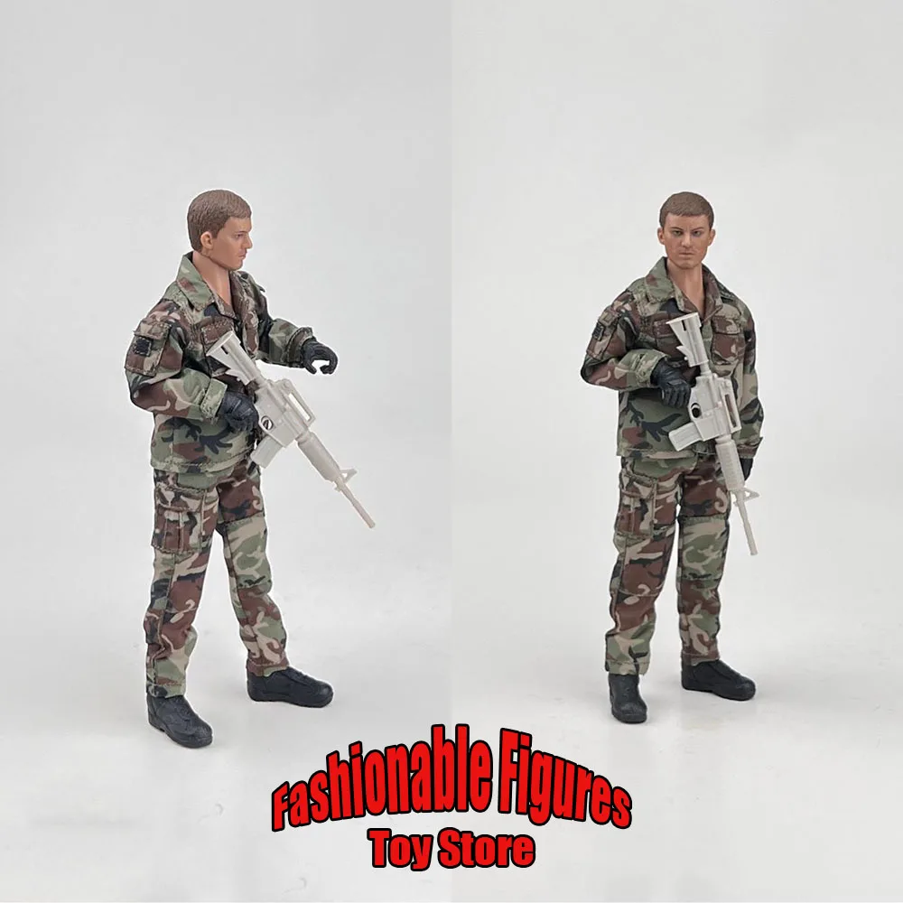 CCN1214 1/12 Soldato Maschio Giungla Uniforme Da Combattimento Tasca Militare Cappotto Pantaloni Vestiti Set Per 6 Pollici Action Figure Modello