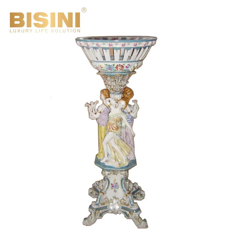 High-end Porcelain Arts Series Classical European Floral Design Ceramic Storage Jar with 1-2L Capacity for Household Decor