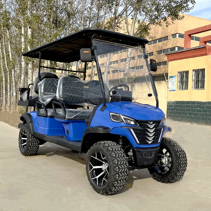 Customized Airport Bus 6-Seater Electric Golf Cart Sightseeing Bus Golf Safari Cart Supports Solar Panel Charging