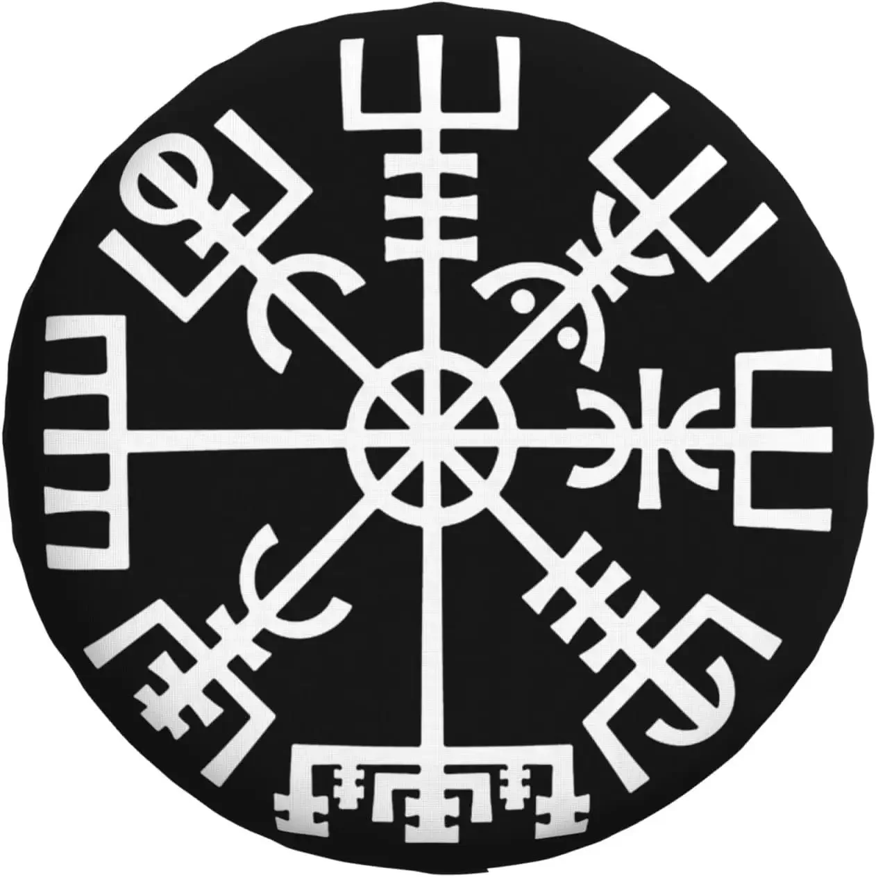 Viking Symbol Nordic Compass Car Spare Tire Cover Windproof and Rainproof Universal Wheel Protection Cover Truck SUV Trailer