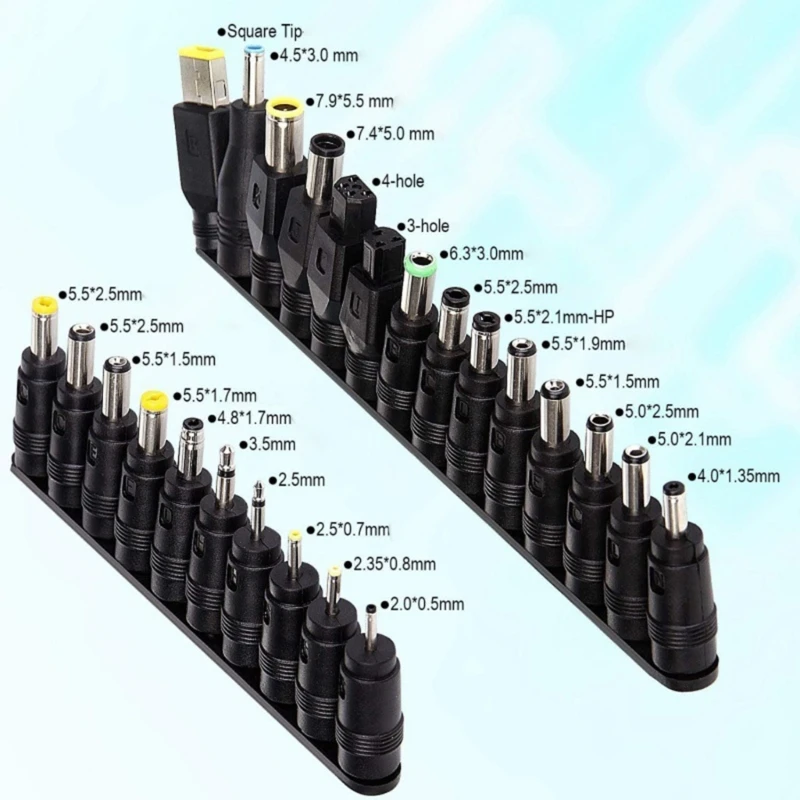 41 szt. Uniwersalne zestawy złącze adaptera wtyczka JACK 5.5MM * 2.1MM 2.5MM AC DC do zasilacz laptopa zestawów wtyczek — zdjęcie 4