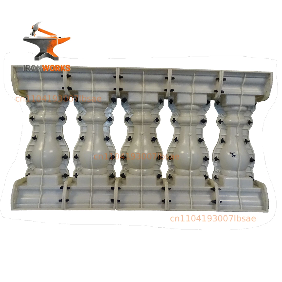 5 Per Meter High 55cm  ABS Terrace Casting decorative handrail vase column concrete Fence form balustrade mold
