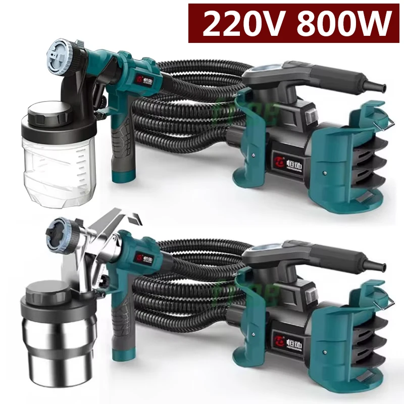 

Электрический распылитель краски 220В 800Вт, 900 мл, с регулируемым соплом, для покраски автомобилей, мебели, стальных изделий, аэрограф, для домашнего использования