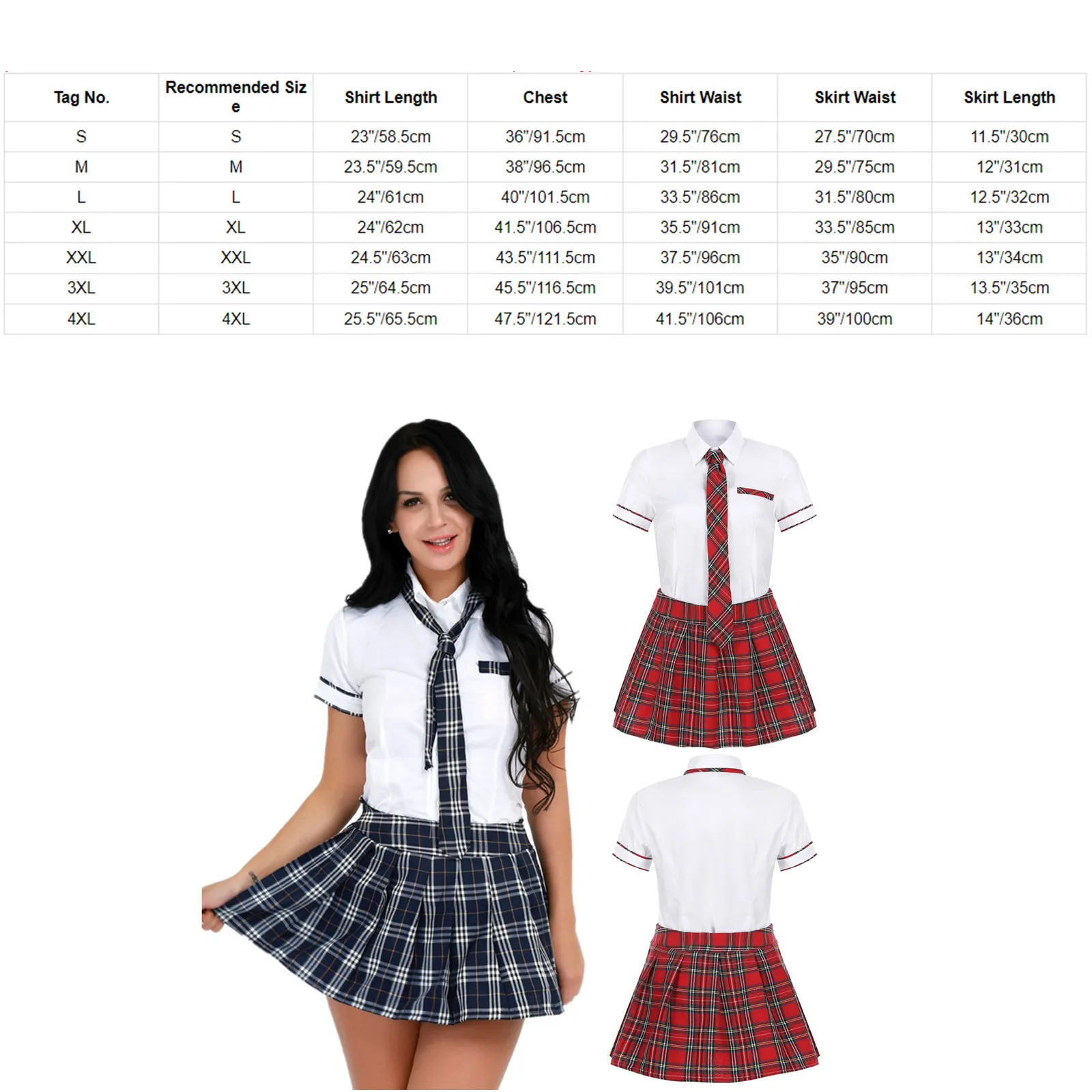 TiaoBug abito da scuola giapponese uniforme da ragazza T-shirt bianca a maniche corte Top gonna a pieghe Cosplay Set di costumi da studente per