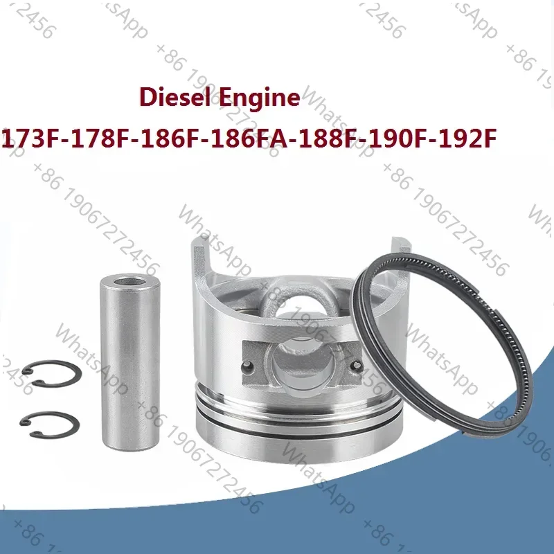 Air-cooled diesel engine Piston with ring assembly for Generator Water pump 173F 178F 186F 186FA 188F 190F 192FA