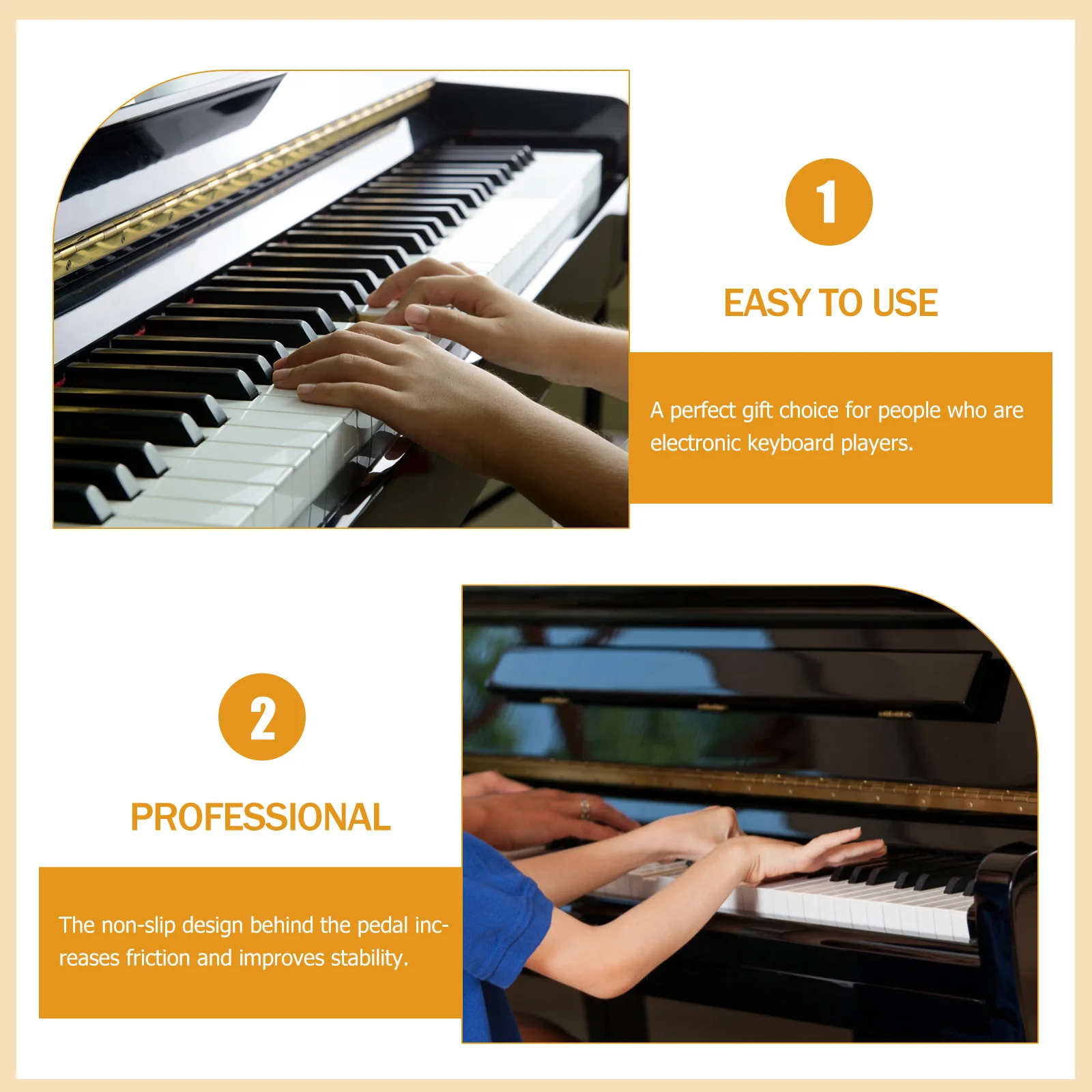 

Electronic Keyboard Sustain Pedal Universal Compatibility Nonslip Piano Foot Pedal for Electronic Piano Drum Synthesizer Use