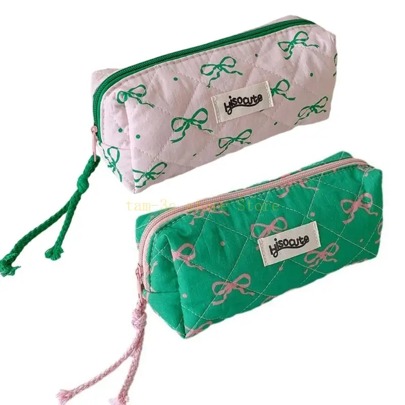 حافظة أقلام ذات سعة كبيرة مقاس 7.6x3.4x3 بوصة حقيبة أقلام بسحاب مقصورة كبيرة للنساء والطلاب والمكتب والمدرسة D0UA