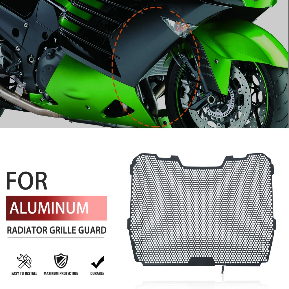 

Radiator Grille Guard Cover Protector For Kawasaki Ninja ZX-14R /ABS ZX1400 ABS ZX 1400 2012 -2023 Ninja ZX14R ABS SE 2021-2024