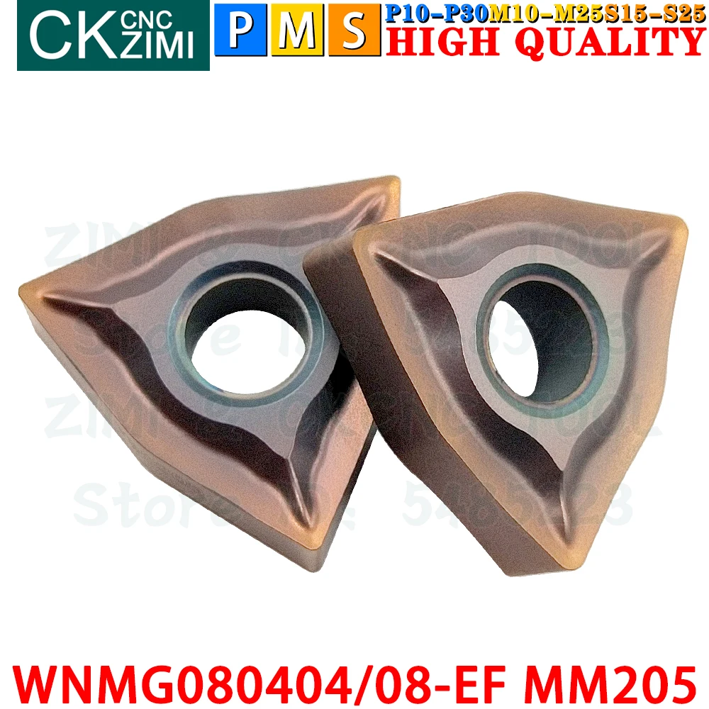 WNMG080404-EF MM205 WNMG080408-EF MM205 كربيد إدراج الخارجية تحول إدراج أداة WNMG0804 WNMG 0804 MM205 نك مخرطة معدنية تحول القاطع أداة