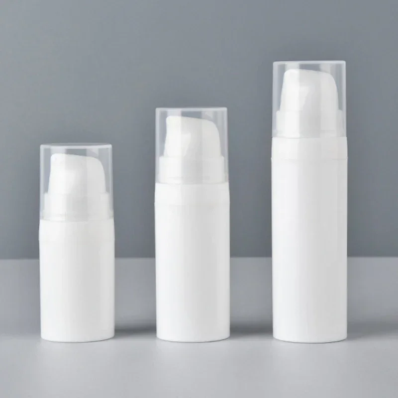 10 pz 5 ml 10 ml 15 ml Bottiglie di lozione riutilizzabili Accessori da viaggio Shampoo Fondotinta liquido Contenitore cosmetico Bottiglia con pompa a vuoto