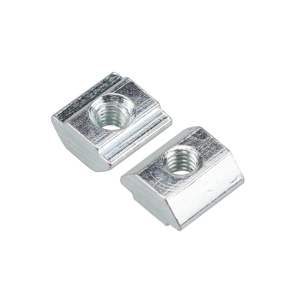 T Sliding Nut Block Square Nuts M3 M4 M5 M6 For 2020 Aluminum Profile Slot Zinc Coated Plate Aluminum For For EU Standard