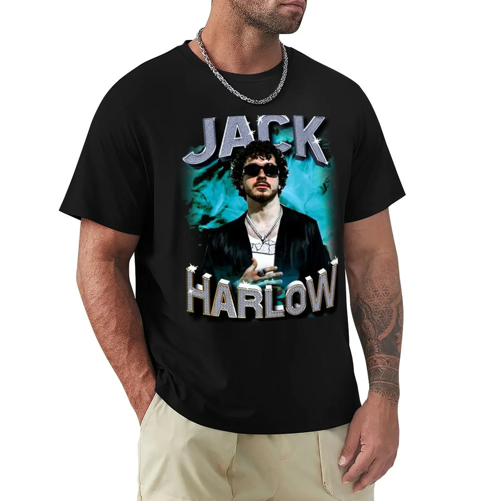 Jack Harlow Active T-Shirt boys animal print blanks plain black t shirts men