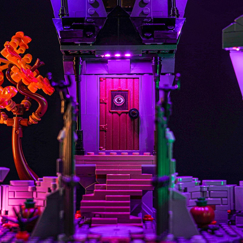 벽돌 블링 LED 조명 세트 21351 팀 버튼의 크리스마스 악몽 선물에 적합(빌딩 블록 제외)