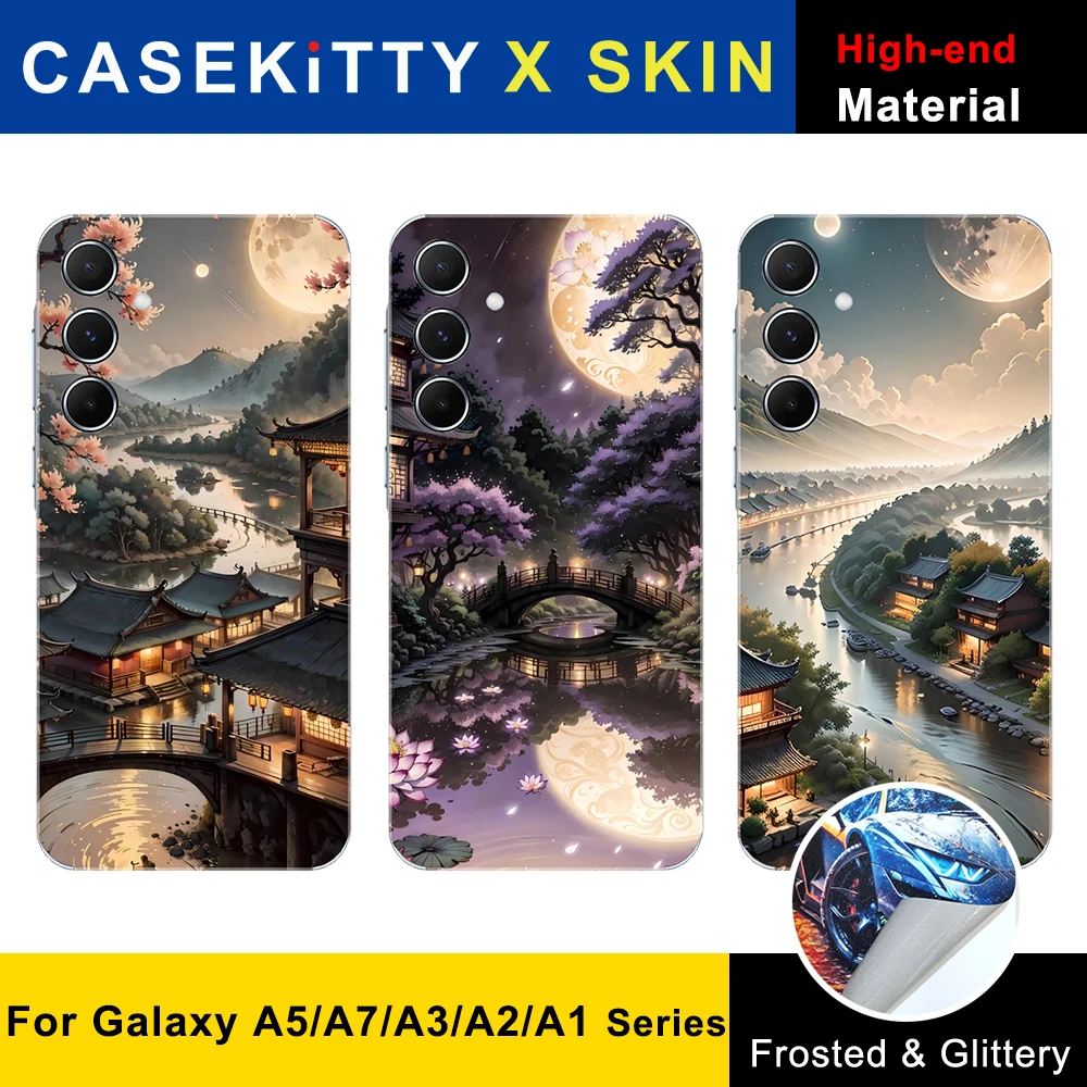 CASEKiTTY Skin Wrap For Samsung Galaxy A54 5G Sticker A12 A13 A53 Back Film A34 Matte Protective Decal Protector Chinoiserie