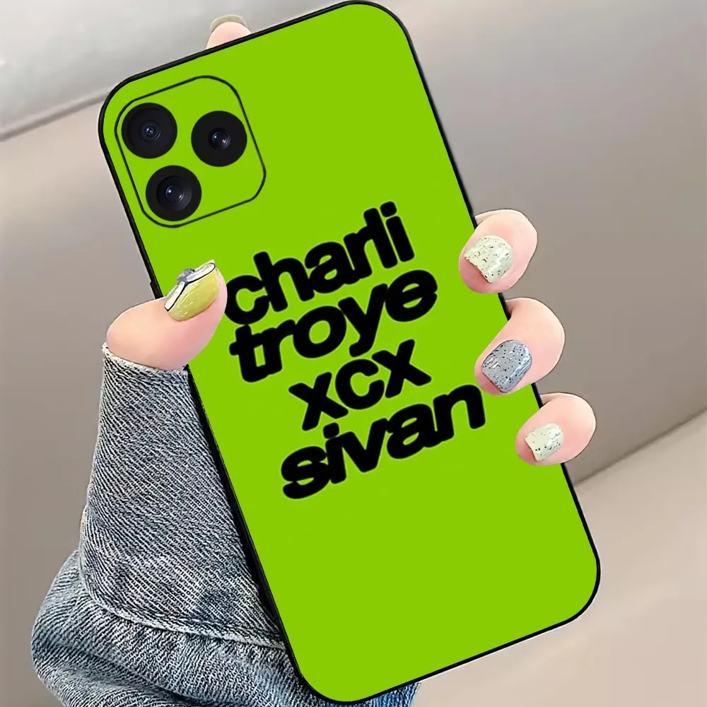 Futerał na telefon dla iPhone 8 11 12 13 Pro 14 15 Mini XR XR XS max Plus obudowa Charli XCX brat Singer