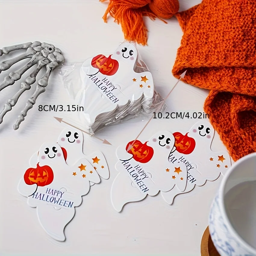 بطاقة تزيين بطاقة الهالوين الهالوين شبح المصاصة الورقية بطاقة حلوى الهالوين