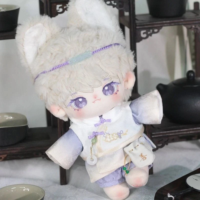 

20cm Original Purple Bamboo Charm Ancient Style Hanfu Elegant Handsome Boy Girl Uniform Outfits 20cm Vintage Dress Up Clothes