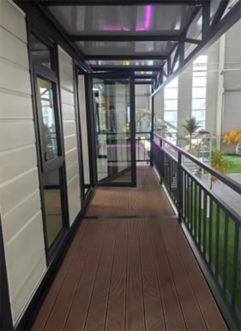 Casa contenitore espandibile con tetto piatto a doppia piani Casa espandibile Casa prefabbricata Soggiorno Piccola villa