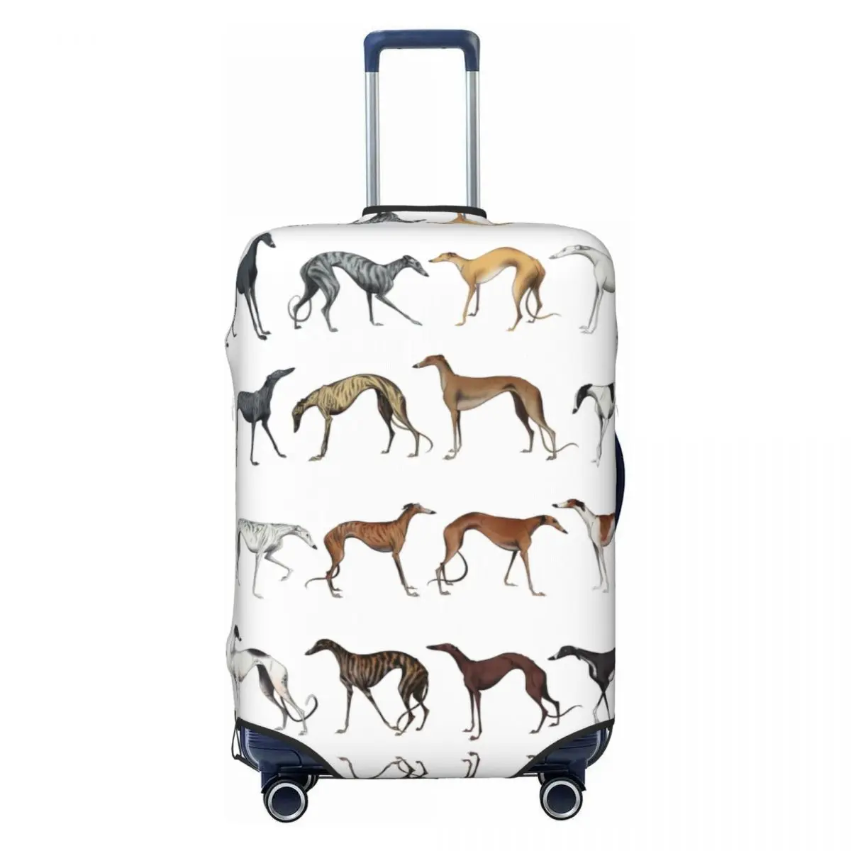 Custom Whippet Sighthound Dog Luggage Cover Protector Fashion Greyhound Hound Travel Suitcase Protective Cover for 18-32 Inch