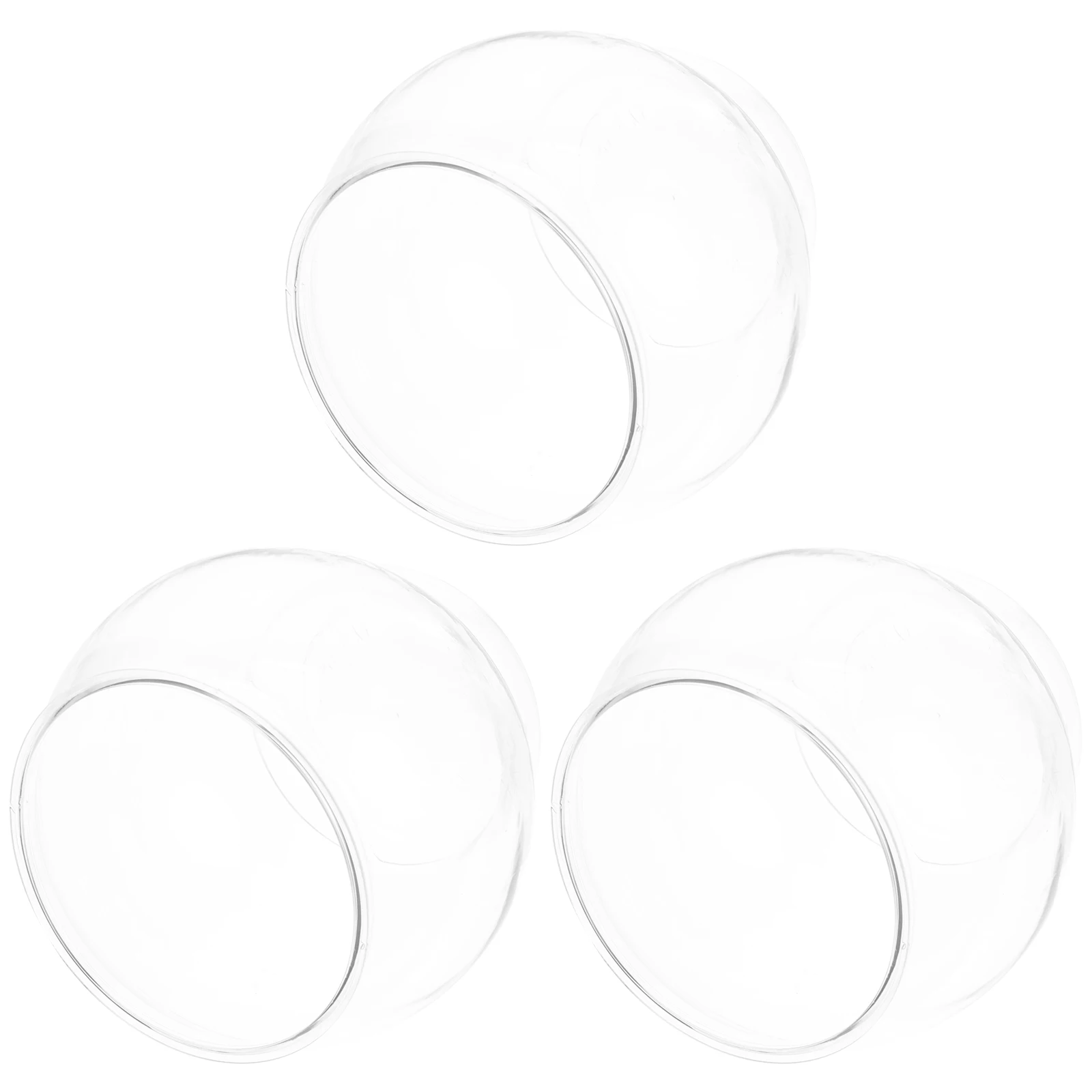 

3 Pcs Container Desktop Ornamental Tank Travel Office Decor Fish The Pet Plastic Bowls