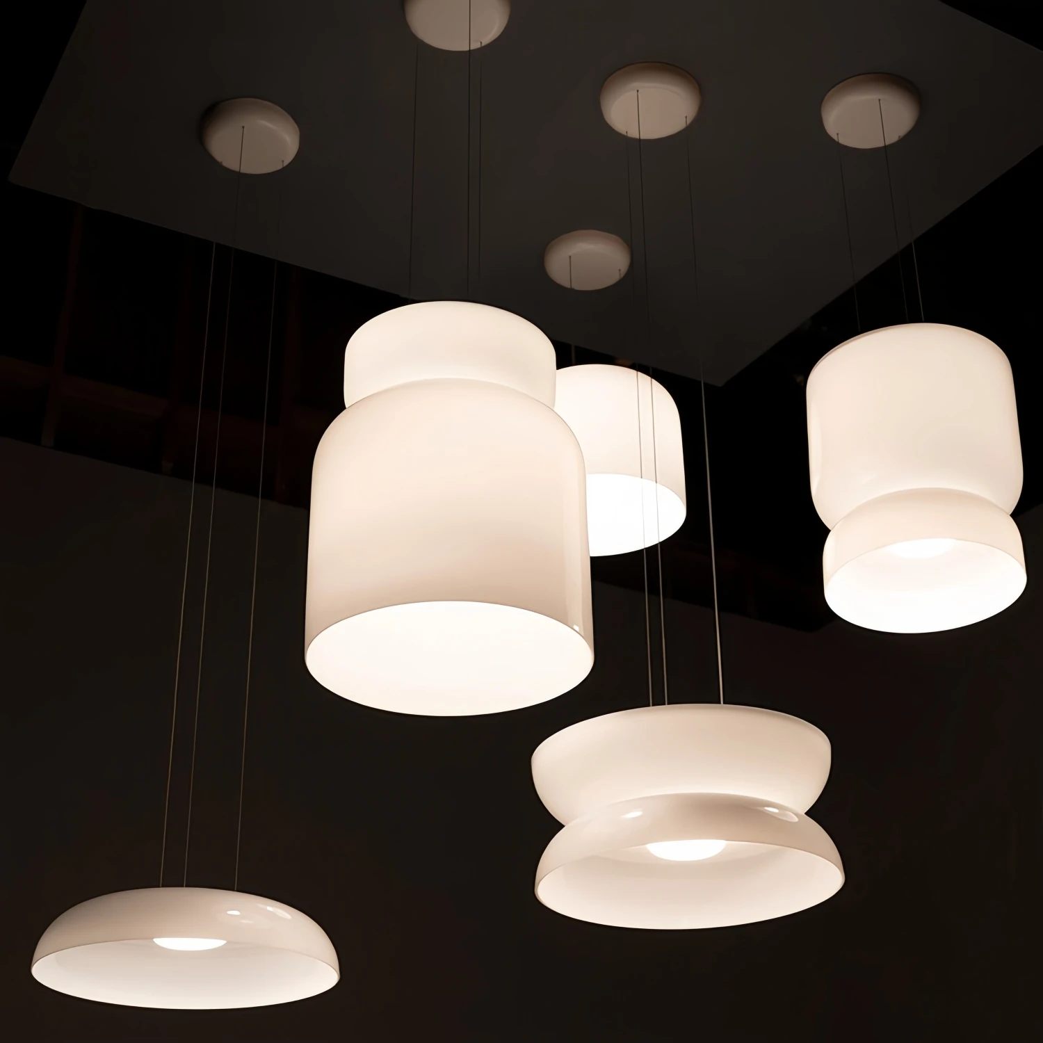 Modern Nordic Pendant Light Round Glass Hanging Lamp Art Home Decor LED Chandelier for Living Dining Room Bedside Restaurant Bar