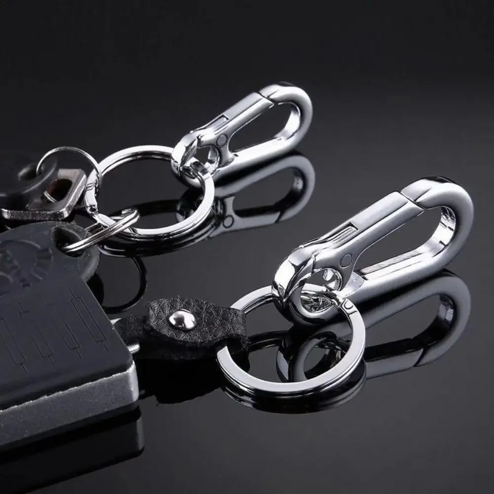 Unisex Key Chain Stainless Steel Gourd Buckle Carabiner Keychain Waist Belt Clip Keyring Anti-lost Ring Buckle Car Decor Gifts