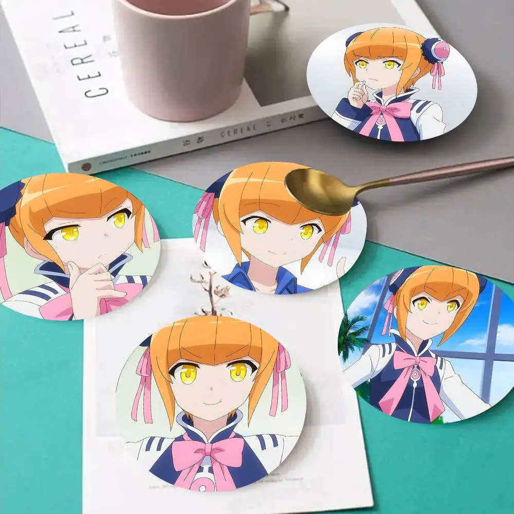 1pc Highrozetta In Another World With My Smartphone Wooden Coaster Colour Printing Cup Mat Home Desk Decoration Gifts