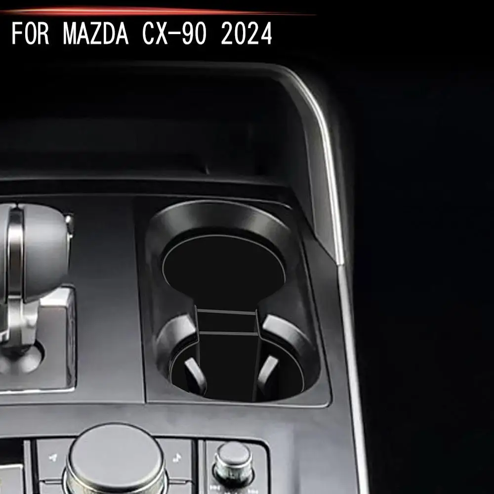 Silicone Cup Holder Insert for Mazda CX-90 2024 Non-Slip Center Console Organizer | Anti-Vibration Drink Coaster