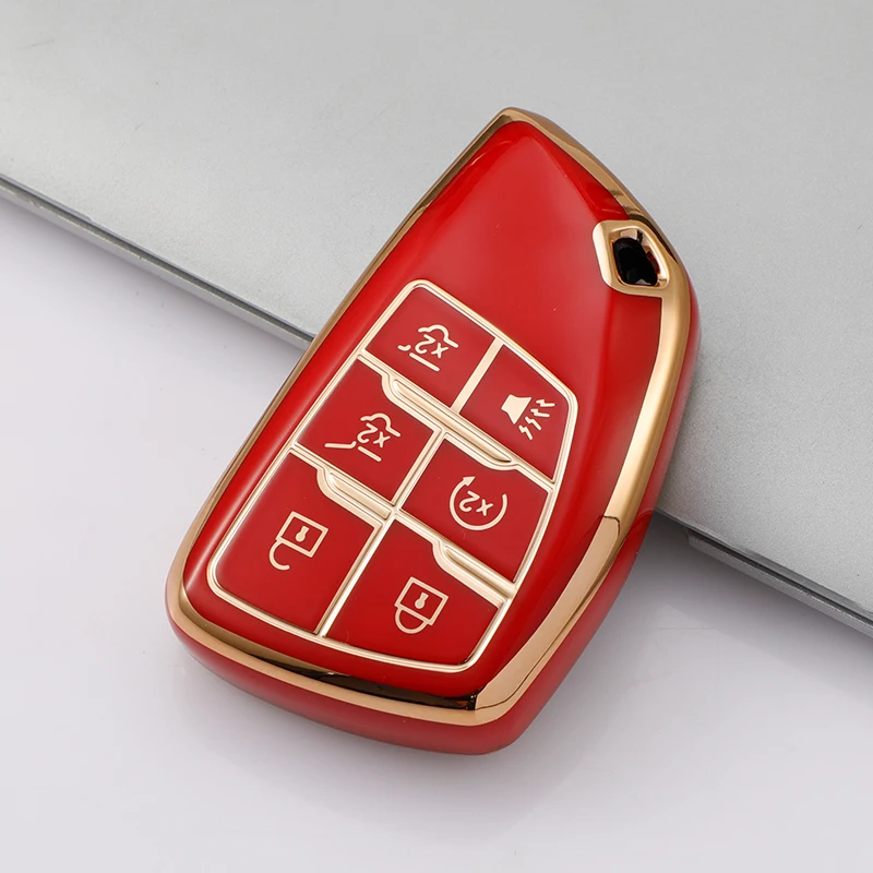 5 6 Buttons TPU Key Case Car Fob for Buick ENVISION S Plus Avenir for Chevrolet Tahoe Suburban for GMC Yukon 2020 2021