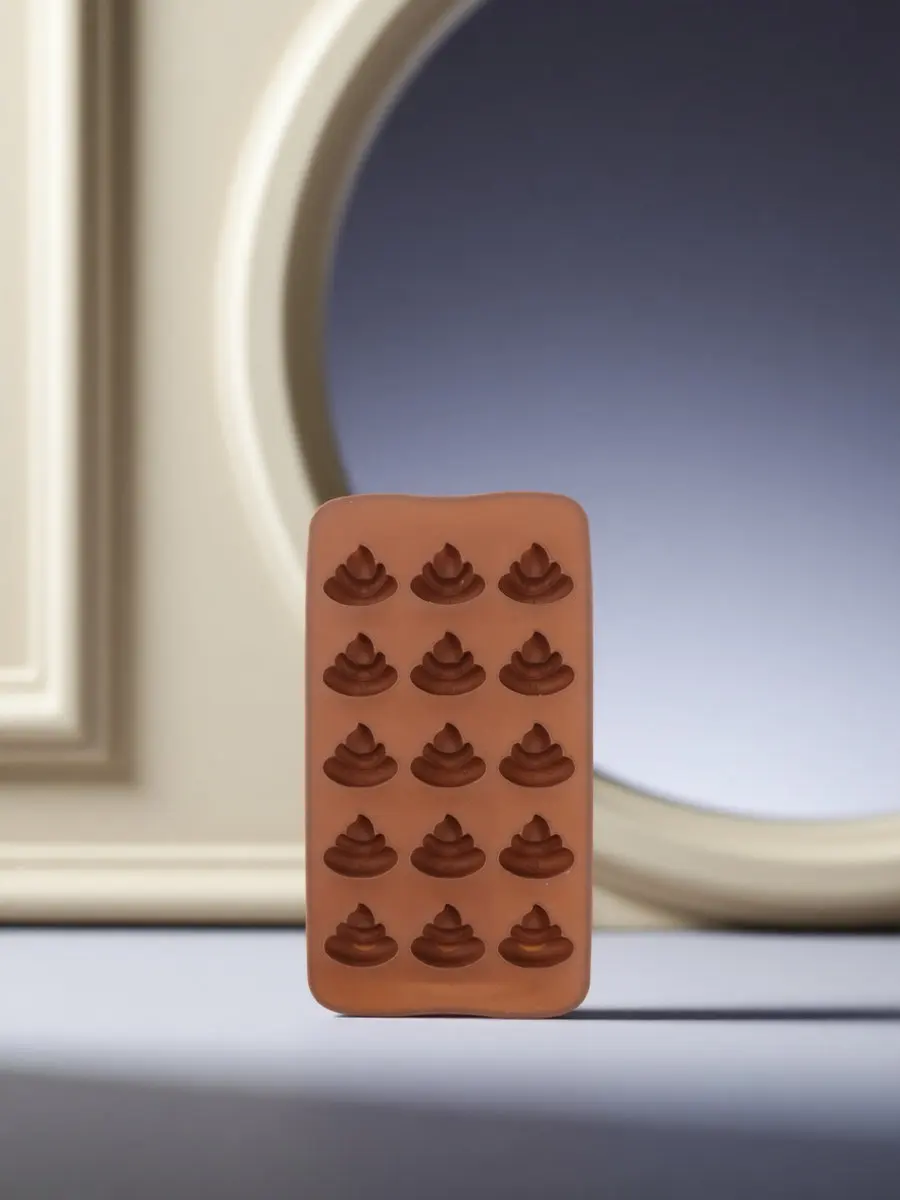 3Pcs Poop Shape Silicone Baking Molds 15 Cavities DIY Candy Chocolate Jelly Ice Cube Mold Dishwasher Safe Kitchen Essentials