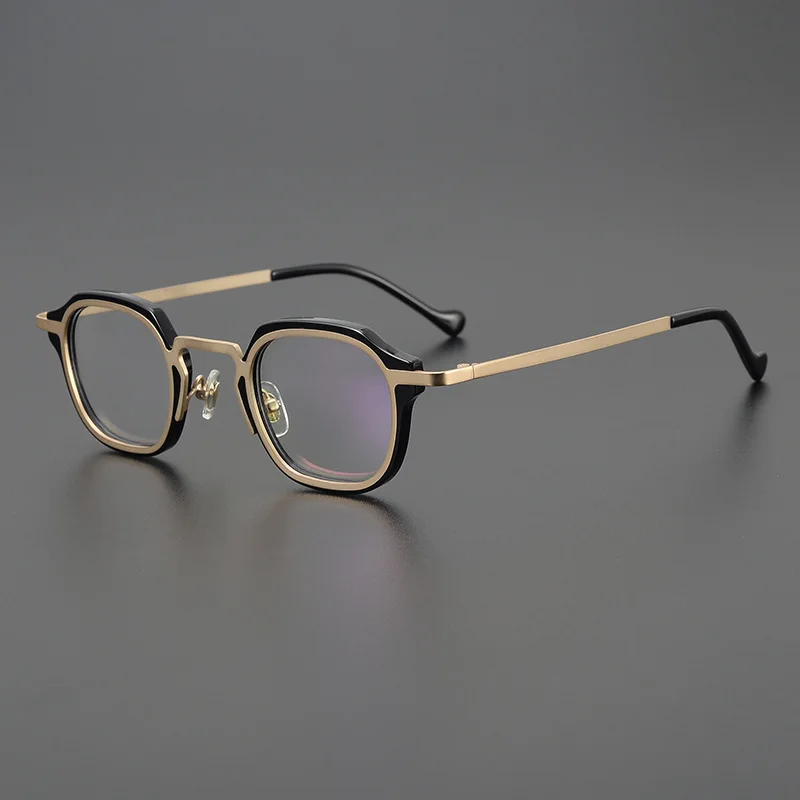 MOP7 All titanium tortoiseshell glasses frame myopia glasses reading glasses optical glasses round frame retro glasses frame