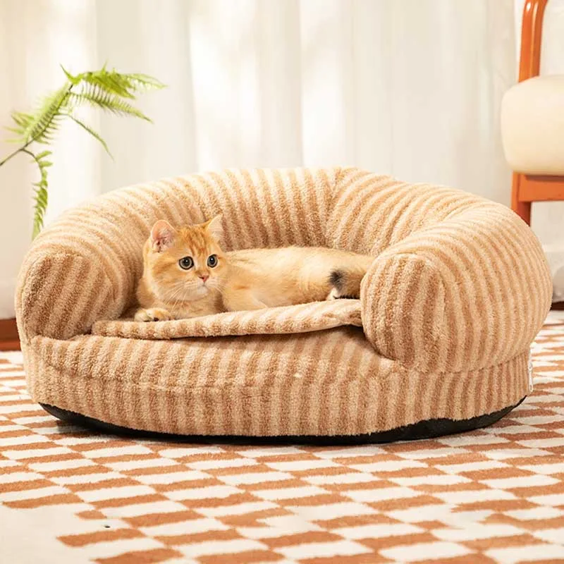 

Removable Cushion Pet Bed Soft Washable Plush Mattresses Puffs Dog Bed Scratcher Indoor Sleeping Katzenbett Cat Accessories