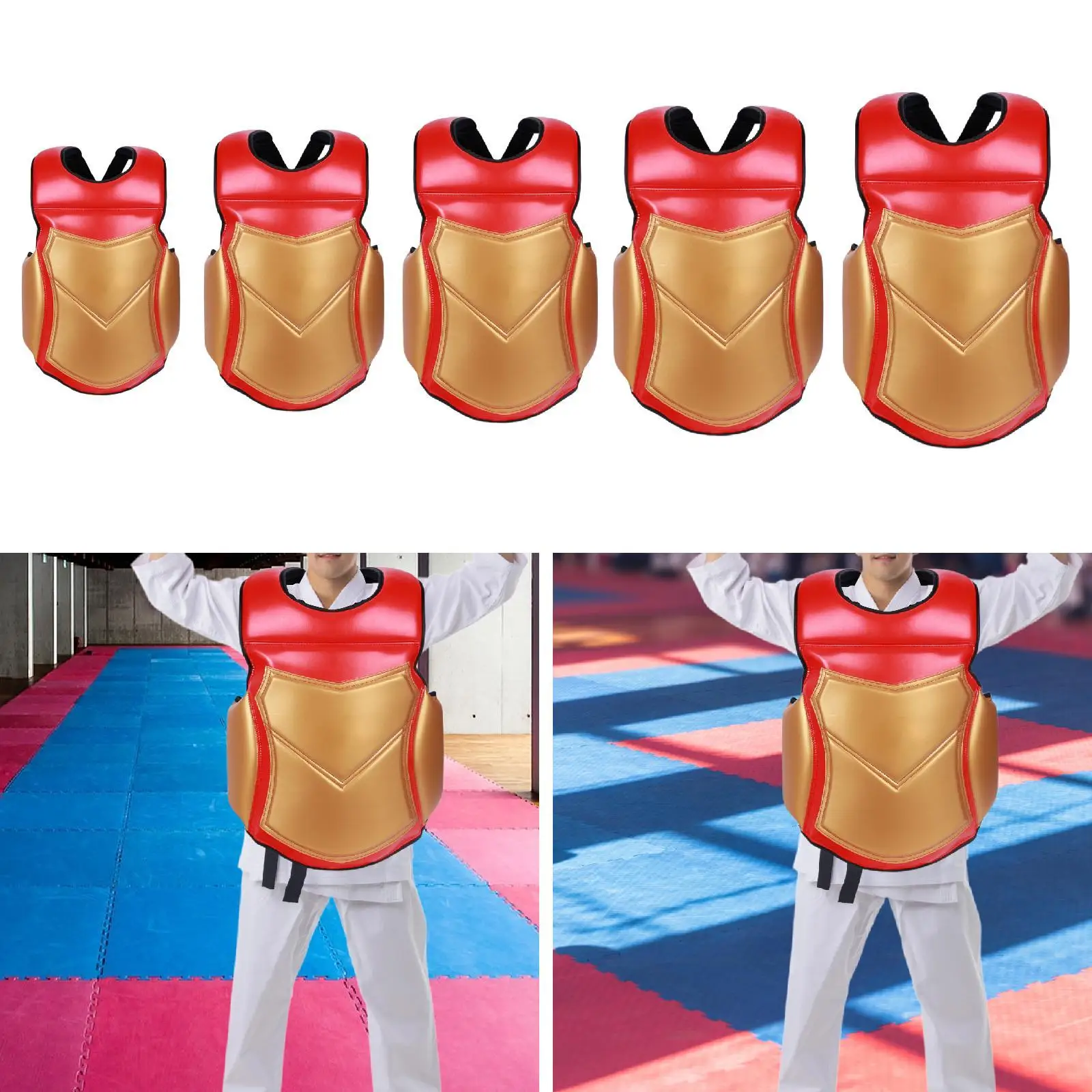 

Karate Chest Protector Shock Resistant Sparring Training Boxing Child Adults