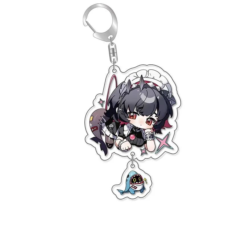 Zenless Zone Zero Anby Demara Billy The Kid Anime Keychain Cartoon Plastic Keyring Bag Tag Cos Accessory