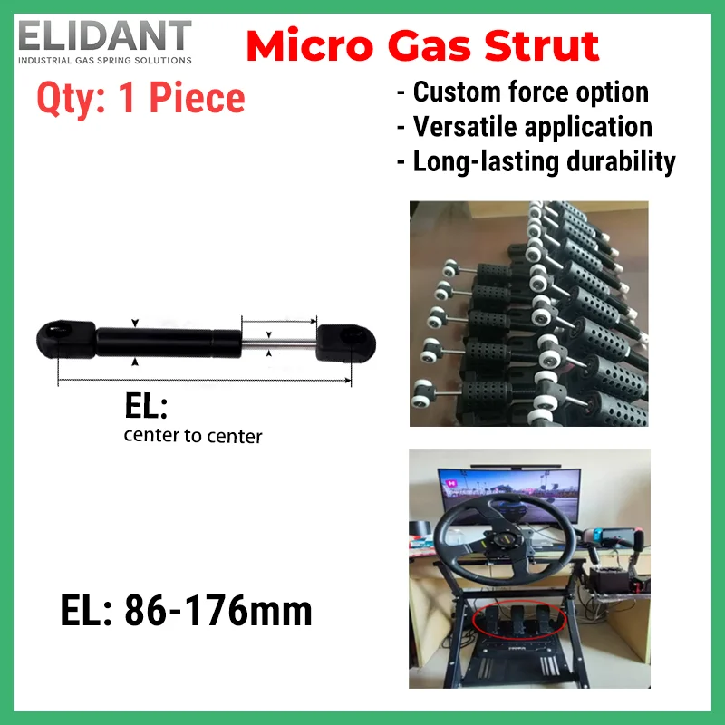 

1PC 10-250N Micro Gas Spring 86-176mm Lift Support Strut for Tool Box Cupboard Kitchen Door Game Pedal Storage Cover