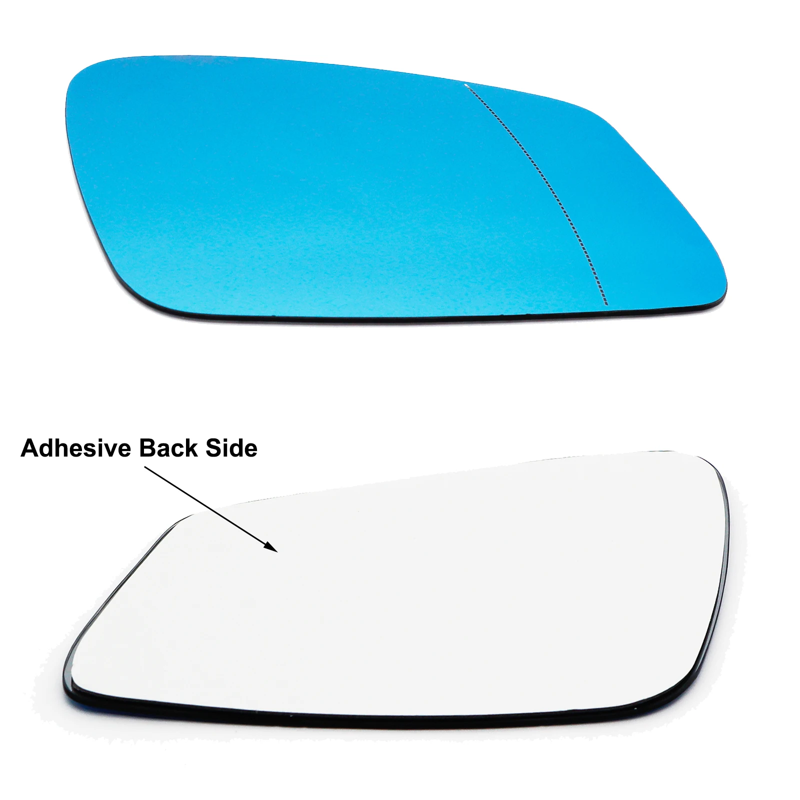 1 Pair Blue Wing Mirror Glass Self-Adhesive Blind Spot For BMW F02 F07 F10 F18 E60 5 Series 7 Series Left Right Side Replacement