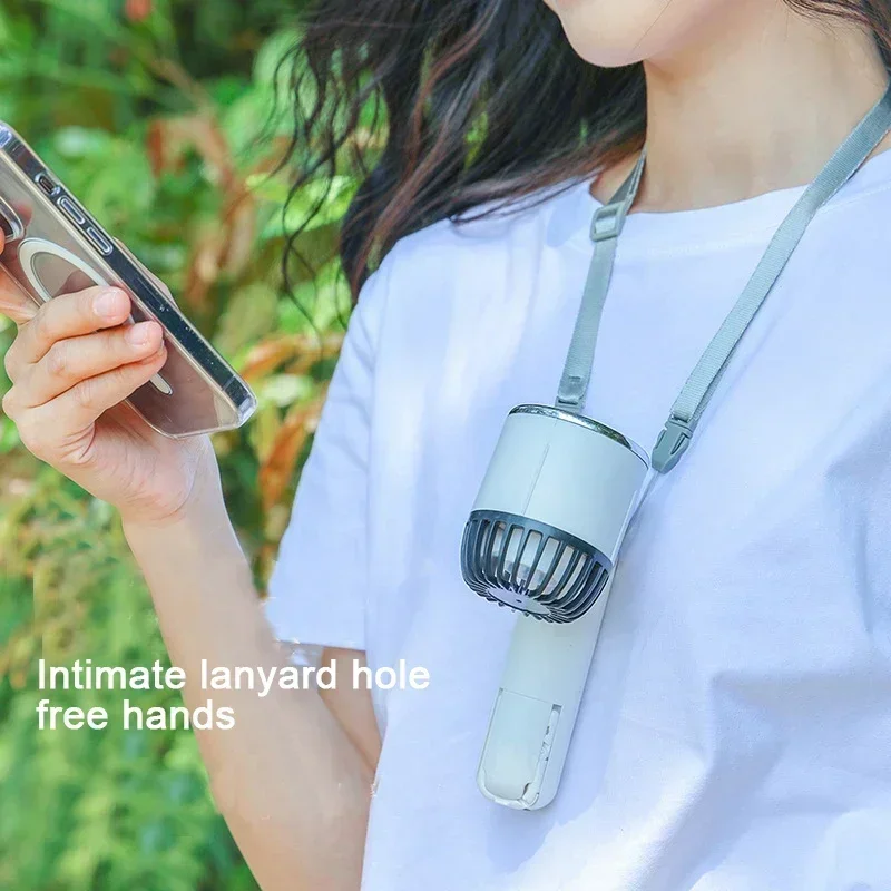 Xiaomi Youpin-ventilador eléctrico portátil de mano, refrigeración, ventilador de escritorio, plegable, colgante, cuello, Mini enfriador de aire para exteriores y hogar