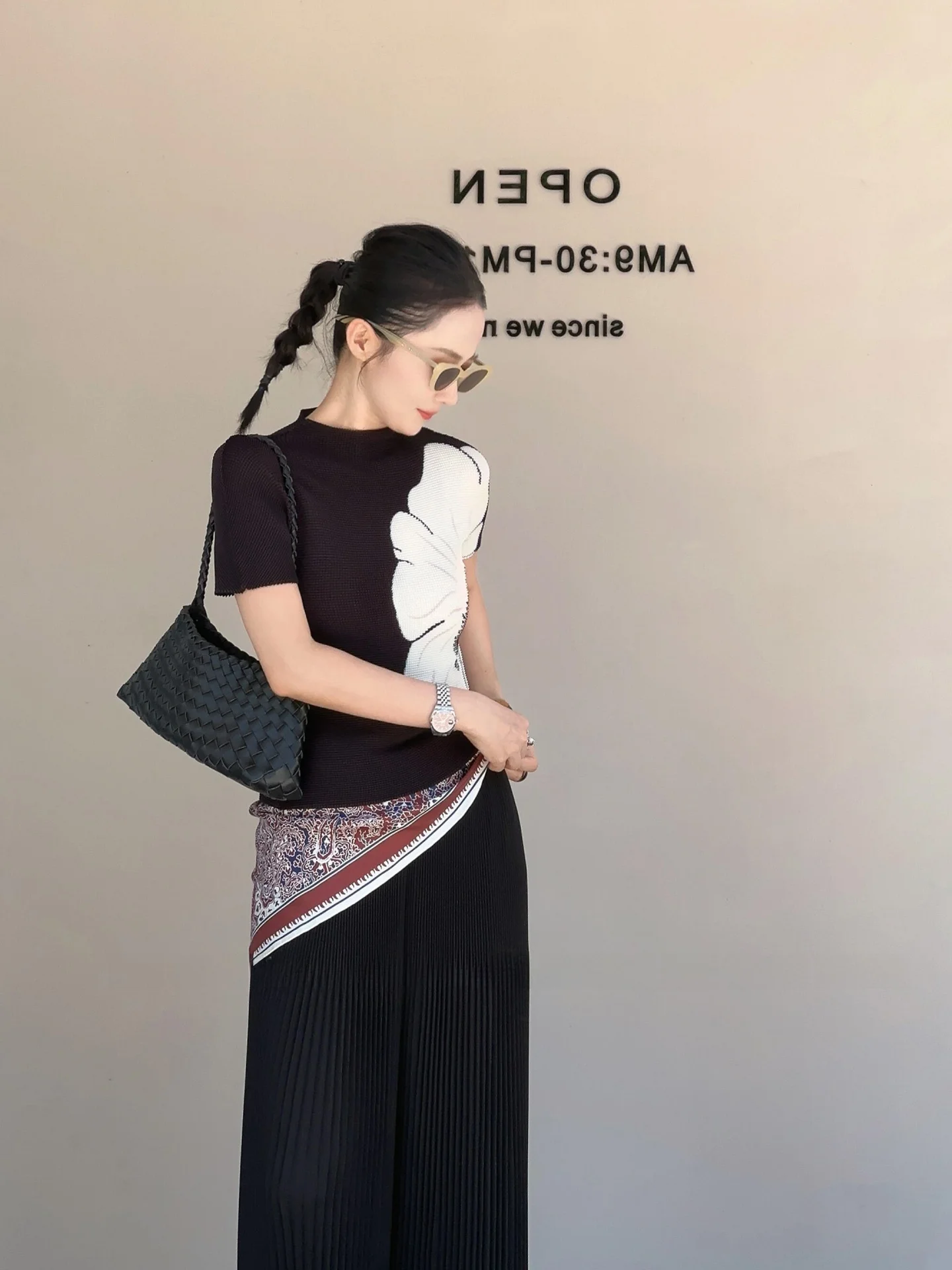 

Модная вязаная футболка с коротким рукавом в стиле колор-блок, универсальный летний модный топ в корейском стиле, прямого кроя, из шелковой смеси