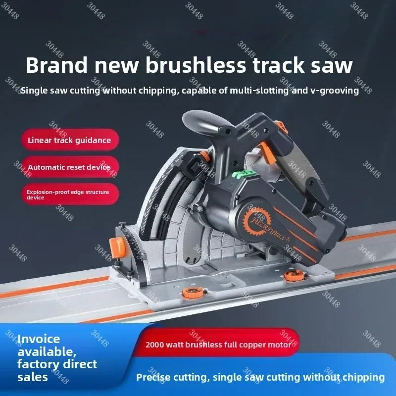 Woodworking Track Saw Construction Cutting Circular Saw Inverted Panel Saw Brushless Single Track V-Groove Multi-Groove Cutter