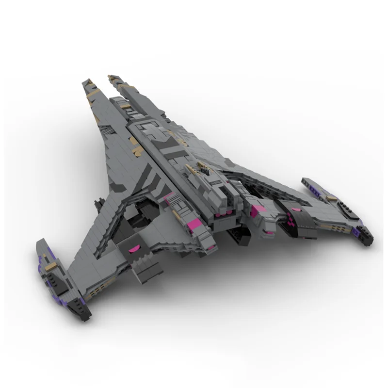 

MOC строительный блок военный Jem Hadar Dominion линкор, игрушка-истребитель из строительных блоков