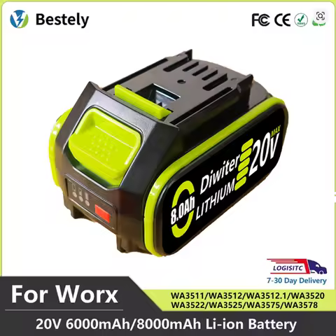 New for WORX lithium battery , hammer drill impact driver saw electric tools universal battery