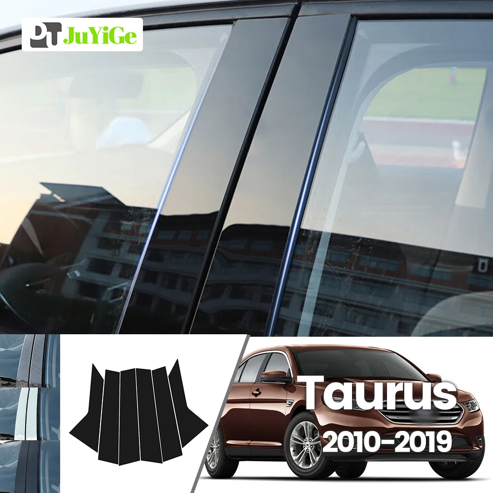 

For Ford Taurus 2010-2019 2011 2012 2013 2014 2015 Bright Black Carbon Fibre Window Door B C Sticker