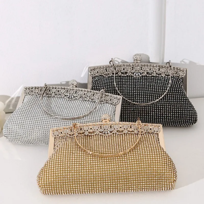 2025 New Dinner Bag Diamond-encrusted Women's Bag Fashion Banquet Dress Handbag Bolsos Elegantes Para Dama Carteras Para Mujer