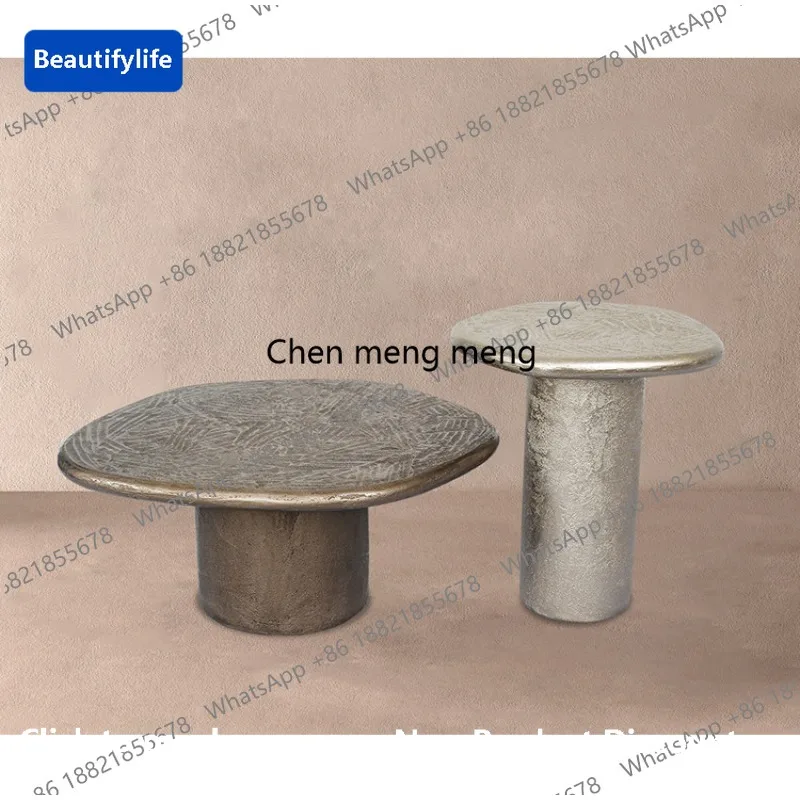 

Дизайнерский журнальный столик Y183 для гостиной, нестандартной формы, в стиле лёгкой роскоши, высококачественный, ретро, из металла и латуни.