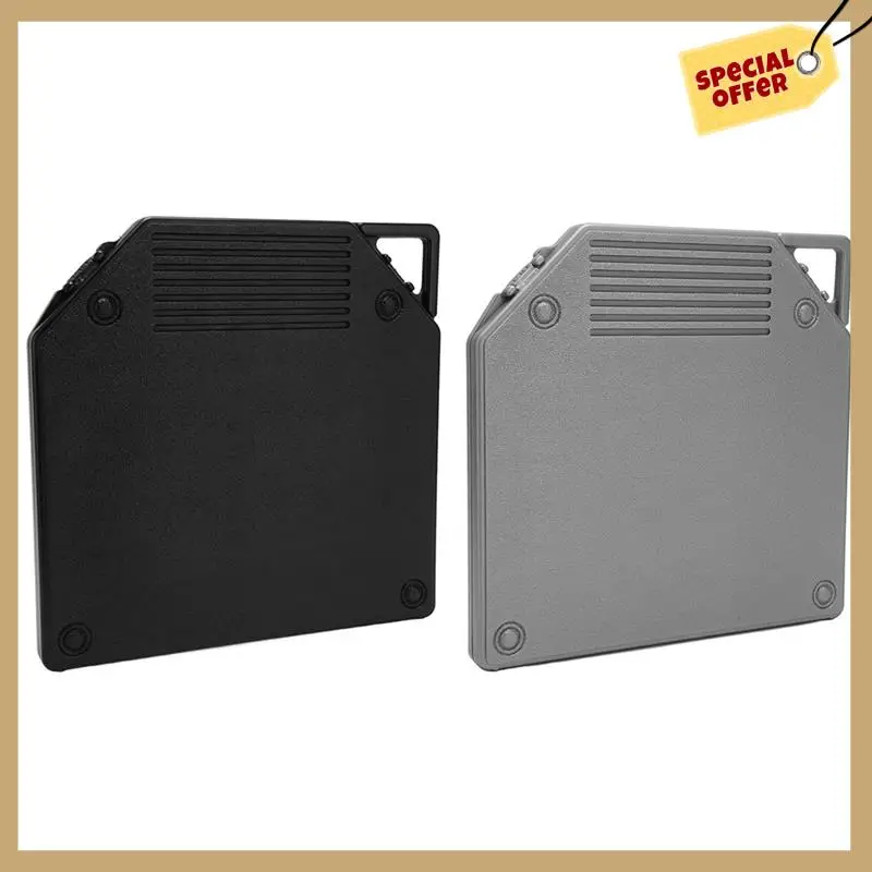 صندوق تخزين بكرة شريطية فارغة من البلاستيك حماية كاملة مفتوحة بكرة تسجيل صندوق محمول لأشرطة الصوت مقاس 10 بوصة باللون الأسود