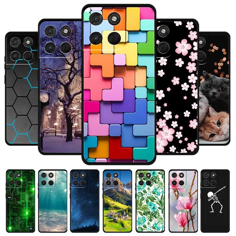 Funda Protectora de Silicona Suave y Colorida para Motorola Moto G37 5G, Cubierta Trasera Minimalista para Motorola G37, Fundas G 37