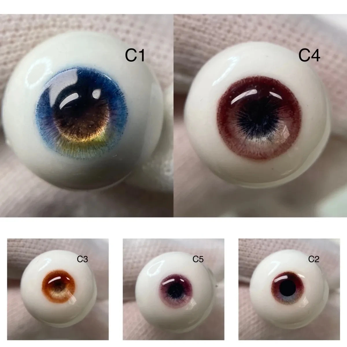 BJD doll eyeball suitable for 1/3 1/4 1/6 size cute plaster three-dimensional eye pattern doll accessories