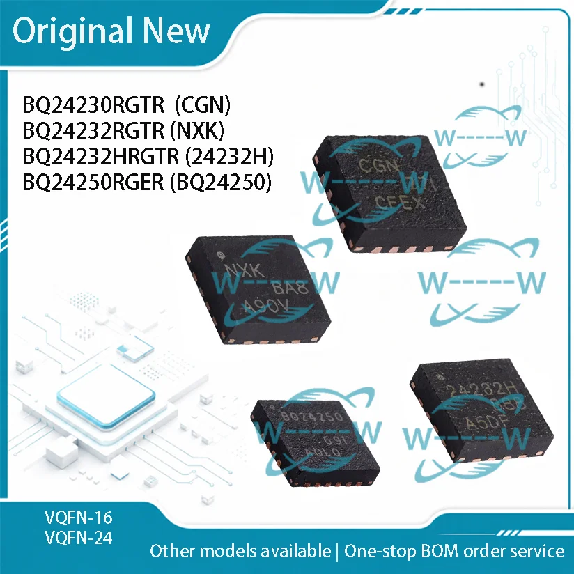 5-30PCS) BQ24230RGTR CGN BQ24232RGTR NXK BQ24232HRGTR 24232H BQ24250RGER BQ24250 BQ24230 BQ24232 BQ24232H QFN IC CHIP